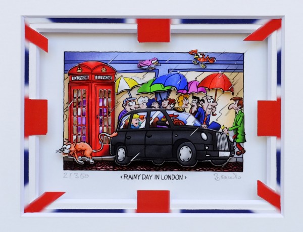 3D Pop Art - Rainy Day In London